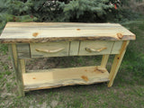 Live Edge Console Table with Drawers