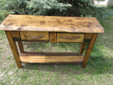 Live Edge Console Table with Drawers