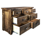 7 drawer dresser Black Stone Collection