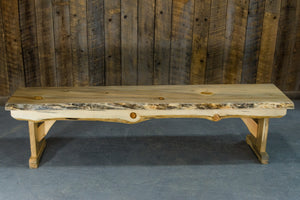 Rustic pine benches