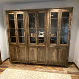 Custom cabinet with glass doors