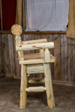 Log Barstool Blue Pine Collection