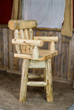 Swivel Pine Barstools With Back.