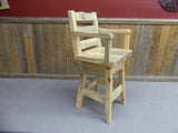 Swivel Pine Barstools With Back.