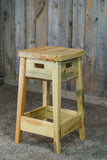 Rustic Pine Solid Wood Barstools