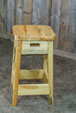 Swivel Pine Barstools With Back.